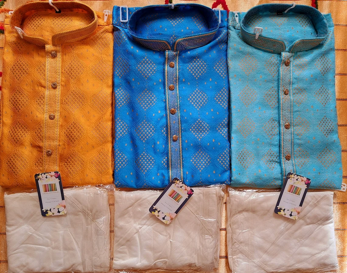 Four colorful shirts with diverse patterns showcased together, highlighting their individual designs and hues.